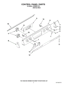 02 - Control Panel Parts parts for Whirlpool Range WDE350LVS01 from AppliancePartsPros.com