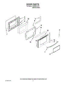 04 - Door Parts parts for Whirlpool Range WDE350LVS01 from AppliancePartsPros.com