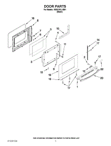 04 - Door Parts parts for Whirlpool Range WDE150LVB01 from AppliancePartsPros.com
