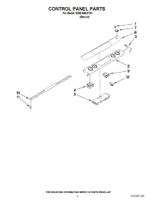 02 - Control Panel Parts parts for Whirlpool Range WDE150LVT01 from AppliancePartsPros.com