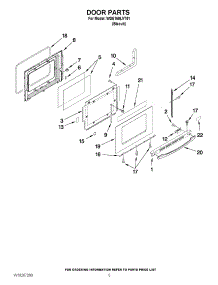 04 - Door Parts parts for Whirlpool Range WDE150LVT01 from AppliancePartsPros.com