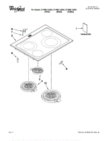 Cooktop parts for Whirlpool Range GY399LXUB04 from AppliancePartsPros.com