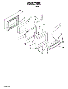 04 - Door Parts parts for Whirlpool Range WDE150LVQ01 from AppliancePartsPros.com