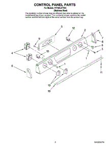 02 - Control Panel Parts parts for Whirlpool Range RY160LXTS03 from AppliancePartsPros.com