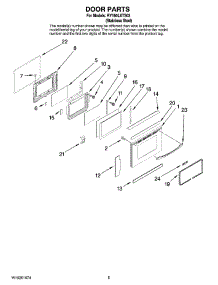 04 - Door Parts parts for Whirlpool Range RY160LXTS03 from AppliancePartsPros.com