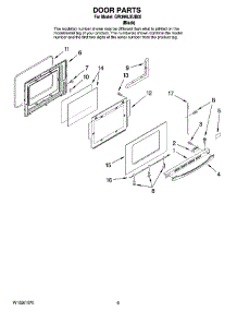 04 - Door Parts parts for Whirlpool Range GW399LXUB05 from AppliancePartsPros.com