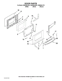 04 - Door Parts parts for Whirlpool Range WDE350LVQ01 from AppliancePartsPros.com