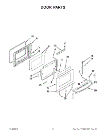 04 - Door Parts parts for Whirlpool Range WDE101LVQ01 from AppliancePartsPros.com