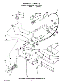 03 - Manifold Parts parts for Whirlpool Range GW397LXUQ06 from AppliancePartsPros.com
