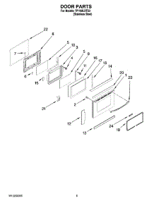 04 - Door Parts parts for Whirlpool Range RY160LXTS3 from AppliancePartsPros.com