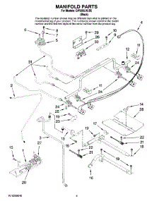 03 - Manifold Parts parts for Whirlpool Range GW399LXUB5 from AppliancePartsPros.com