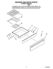 05 - Drawer And Rack Parts parts for Whirlpool Range GW399LXUB5 from AppliancePartsPros.com