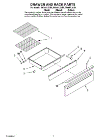 05 - Drawer And Rack Parts parts for Whirlpool Range GW397LXUB5 from AppliancePartsPros.com