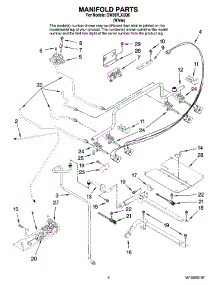 03 - Manifold Parts parts for Whirlpool Range GW397LXUQ6 from AppliancePartsPros.com