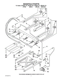 03 - Manifold Parts parts for Whirlpool Range GFG461LVQ1 from AppliancePartsPros.com