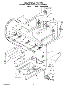 03 - Manifold Parts parts for Whirlpool Range GFG464LVB1 from AppliancePartsPros.com