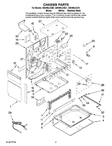 02 - Chassis Parts parts for Whirlpool Range GW399LXUQ1 from AppliancePartsPros.com