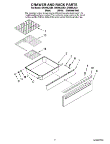 05 - Drawer And Rack Parts parts for Whirlpool Range GW399LXUQ1 from AppliancePartsPros.com