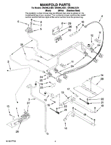 03 - Manifold Parts parts for Whirlpool Range GW399LXUS1 from AppliancePartsPros.com