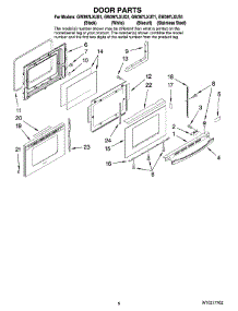 04 - Door Parts parts for Whirlpool Range GW397LXUB1 from AppliancePartsPros.com