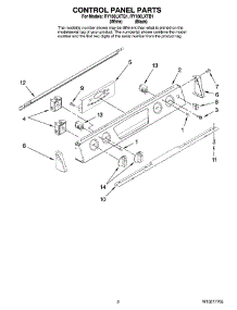 02 - Control Panel Parts parts for Whirlpool Range RY160LXTB1 from AppliancePartsPros.com