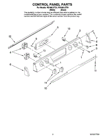 02 - Control Panel Parts parts for Whirlpool Range RS160LXTB1 from AppliancePartsPros.com