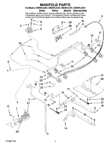 03 - Manifold Parts parts for Whirlpool Range GW397LXUT1 from AppliancePartsPros.com