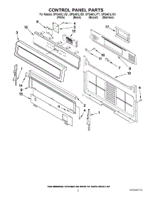 02 - Control Panel Parts parts for Whirlpool Range GFG461LVS1 from AppliancePartsPros.com