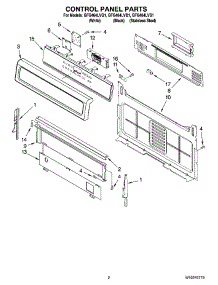 02 - Control Panel Parts parts for Whirlpool Range GFG464LVS1 from AppliancePartsPros.com