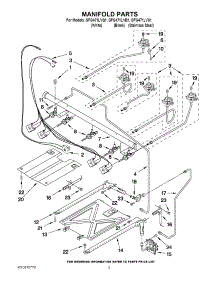 03 - Manifold Parts parts for Whirlpool Range GFG471LVB1 from AppliancePartsPros.com