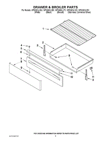 06 - Drawer & Broiler Parts parts for Whirlpool Range WFG361LVS1 from AppliancePartsPros.com