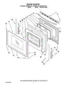 05 - Door Parts parts for Whirlpool Range WFG381LVS1 from AppliancePartsPros.com