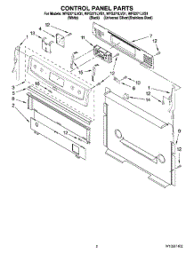 02 - Control Panel Parts parts for Whirlpool Range WFG371LVD1 from AppliancePartsPros.com