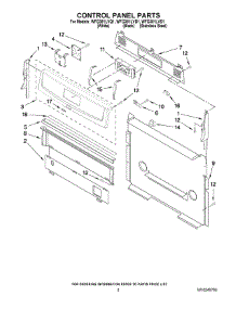 02 - Control Panel Parts parts for Whirlpool Range WFG381LVB1 from AppliancePartsPros.com