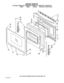 05 - Door Parts parts for Whirlpool Range WFG361LVB1 from AppliancePartsPros.com