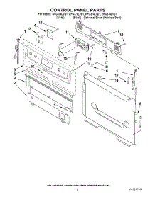 02 - Control Panel Parts parts for Whirlpool Range WFG374LVB1 from AppliancePartsPros.com