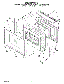 05 - Door Parts parts for Whirlpool Range WFG371LVS1 from AppliancePartsPros.com