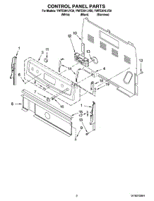 02 - Control Panel Parts parts for Whirlpool Range YWFE301LVB0 from AppliancePartsPros.com