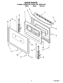 05 - Door Parts, Optional Parts (Not Included) parts for Whirlpool Range YWFE301LVB0 from AppliancePartsPros.com