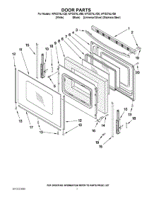 05 - Door Parts parts for Whirlpool Range WFG374LVQ0 from AppliancePartsPros.com