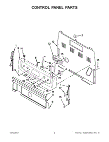 02 - Control Panel Parts parts for Whirlpool Range YWFE381LVB0 from AppliancePartsPros.com