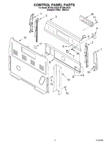 02 - Control Panel parts for Whirlpool Range RF380LXKT0 from AppliancePartsPros.com