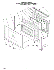 04 - Door parts for Whirlpool Range RF378LXKT0 from AppliancePartsPros.com