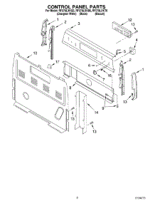02 - Control Panel parts for Whirlpool Range RF378LXKQ0 from AppliancePartsPros.com