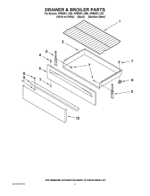 04 - Drawer & Broiler Parts parts for Whirlpool Range WFE381LVS0 from AppliancePartsPros.com