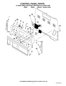 02 - Control Panel Parts parts for Whirlpool Range WFE371LVT0 from AppliancePartsPros.com
