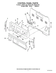 02 - Control Panel Parts parts for Whirlpool Range WFE301LVQ0 from AppliancePartsPros.com