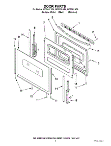 05 - Door Parts parts for Whirlpool Range WFE301LVQ0 from AppliancePartsPros.com