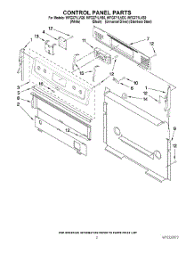 02 - Control Panel Parts parts for Whirlpool Range WFG371LVS0 from AppliancePartsPros.com