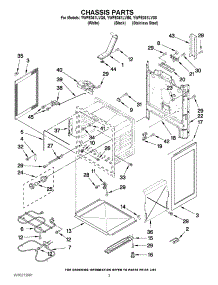03 - Chassis Parts parts for Whirlpool Range YWFE361LVQ0 from AppliancePartsPros.com